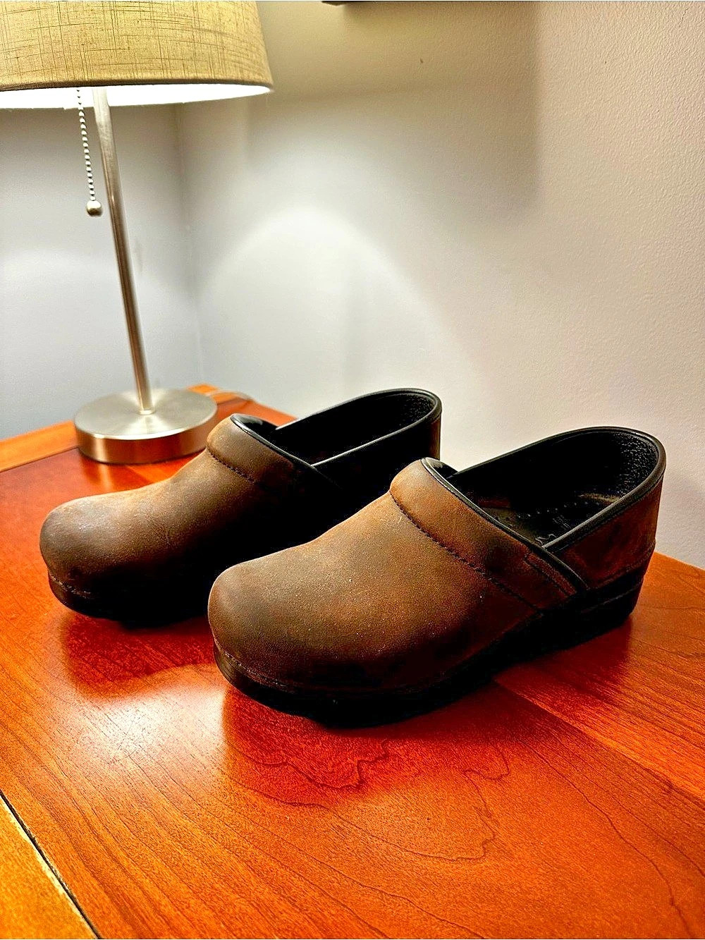 Dansko Leather Clogs in Brown EU 38